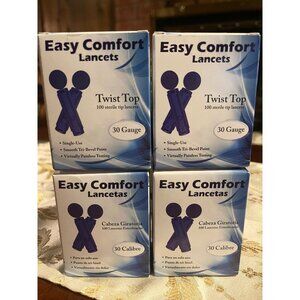 Lot 400ct Easy Comfort Lancets Twist Top 30 Gauge 100 Ct For Virtually Painless